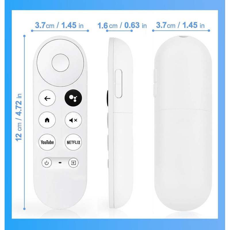 Upgrade Voice Remote for Google Chromecast 4k Snow TV, G9N9N