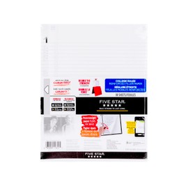 Five Star Reinforced Refill Paper, College Ruled, 8.5" x 11", 80 Sheets (170041)