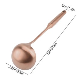 TOPINCN Soup Ladle, Stainless Steel Ladle Spoon Big Soup Ladle Kitchen Spatula Turner Cooking Tool Comfortable Grip (Rose Gold, Soup Ladle)
