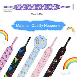 Hifot 6 Stücke Kinder Brillenbänder, Neopren Sonnenbrillen Brillenbänder Sportbrillenband Band Brillen Kordel Halter für Sonnenbrillen Sportbrillen