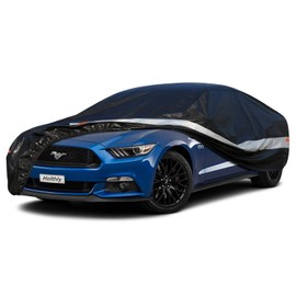 Holthly 10 Layers Coupe Car Cover Waterproof All Weather for Automobiles,100% Waterproof Outdoor Car Covers Rain Snow UV Dust Protection. Custom Fit for Ford Mustang,Chevy Camaro, Chevy Corvette,etc