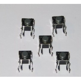 Pacer 5 X Momentary Pushbutton Micro Switches - Right Angle PC Board Mount - Pacer
