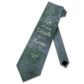 Three Rooker Religious Ties Mens Bible Verse Necktie Spiritual Tie Matthew 28 19 Christian Tie