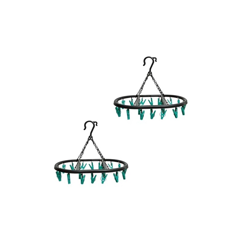 BozexPro 20 Pegs-2 Pack Oval Sock Dryer Pegs, Sock Dryer