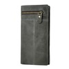 Le'aokuu Mens Genuine Leather Organizer Checkbook Card Case Bifold Wallet