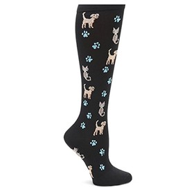 Nurse Mates Calf Socks | 12-14 mmHg Compression | Superior Support & Comfort | 1 Pair | Pets & Paws