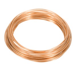 sourcing map 1.5mm/15 Gauge Copper Wires for Jewelry Making, 1 Roll Craft 10m Tarnish Resistant Beading Wires for Jewelry Making Supplies(Rose Gold)