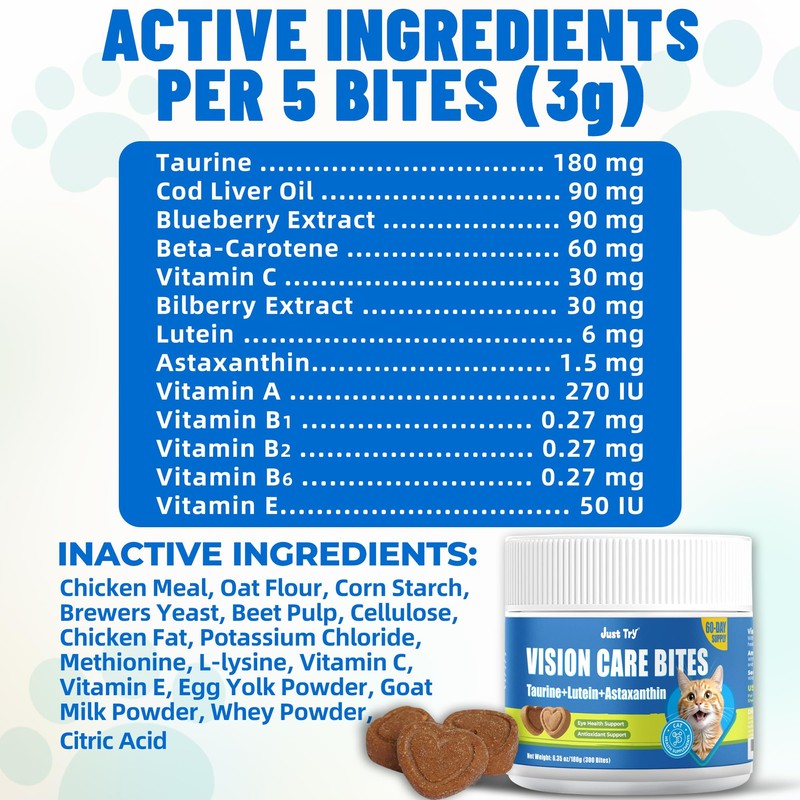 Just Try Eye Support with Taurine for Cats