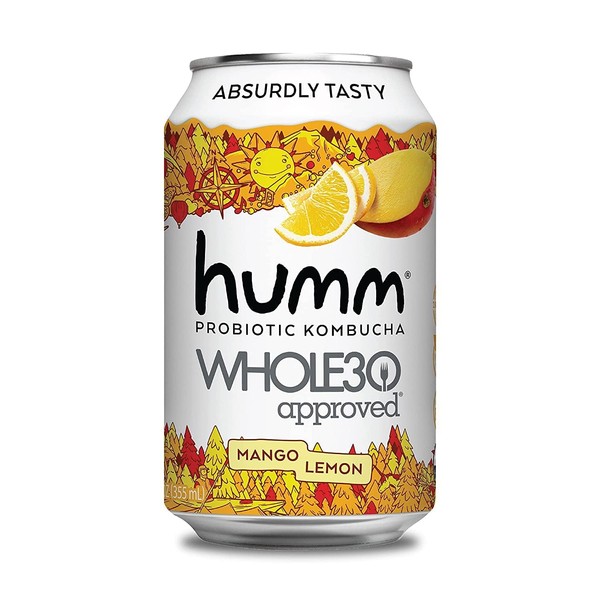 Humm Whole30 Approved Kombucha - Mango Lemon - Organic, Vegan
