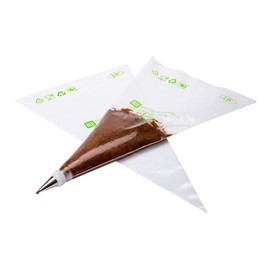 Restaurantware Pastry Tek 18 x 8.7 Inch Piping Bags 100 Disposable Pastry Bags - Sturdy No Slip Clear Plastic Baking Bags To Decorate Cakes For Parties Or Bakeries
