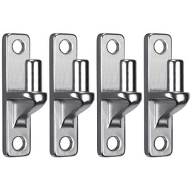 Insaga 4Pcs Gate Hinge, Wall Mount Gate Hinges Flat Back for Farm Gate Hinge with Non-Welding, 304 Stainless Steel Wall Plate Hinges, Chain Link Gate Hinge with 5/8'' Hinge Pin (Screws Not Included)