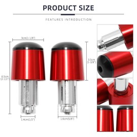 JMTBNO 7/8" 22mm Motorcycle Handlebar Ends Aluminum Handle Bar Grips Plugs Caps for YZF R1 98-19 R6 99-19 R125 08-19 R6S 06-09 R3 15-19 R25 14-19 YZF 600R