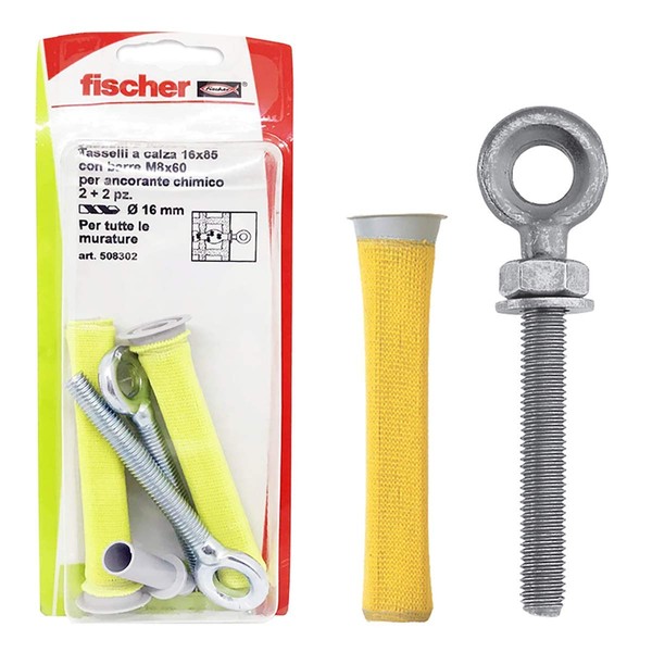 FISCHER 2 Stocking Dowels 16 x 85 with Eyelet 8