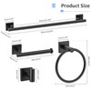 Woekme 5 Pieces Bathroom Hardware Accessories Set Matte Black Towel