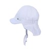 Sterntaler Baby Boys Peaked Cap with Neck Protection, White