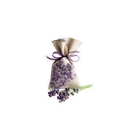 Lavender Bags Hand Sewn in Germany with 15 g Lavender Flowers from Provence 9 x 15 cm (9 x 15 cm, Grey/Beige, Pack of 4)