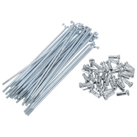 TUCKBOLD Bicycle Spokes Bike Wheel Spokes Silver Tone Nipple 1 Set 13G 123mm Length 45 Steel Galvanized