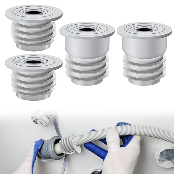 Pack of 4 Washing Machine Drain Adapter, Sealing Plug for