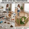 Foldable No-Drill Dog Playpen & Portable Indoor/Outdoor Pet Exercise Fence