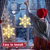 Quntis 34" Christmas Snowflakes Window Lights Battery Operated, 3 Pack