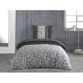 Class Home Collection 2 Piece Renforcé Bed Linen Set, Duvet Cover 135 x 200 cm, Pillowcase 80 x 80 cm, 2 Piece Duvet Set, 100% Cotton, Oeko-Tex, Duvet Cover with Zip