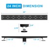 Fibetter 24 Inch Black Linear Shower Drain, Rectangular Shower Floor