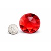 Allstarco 50mm (2") Large Red Ruby Round Flat Back Acrylic