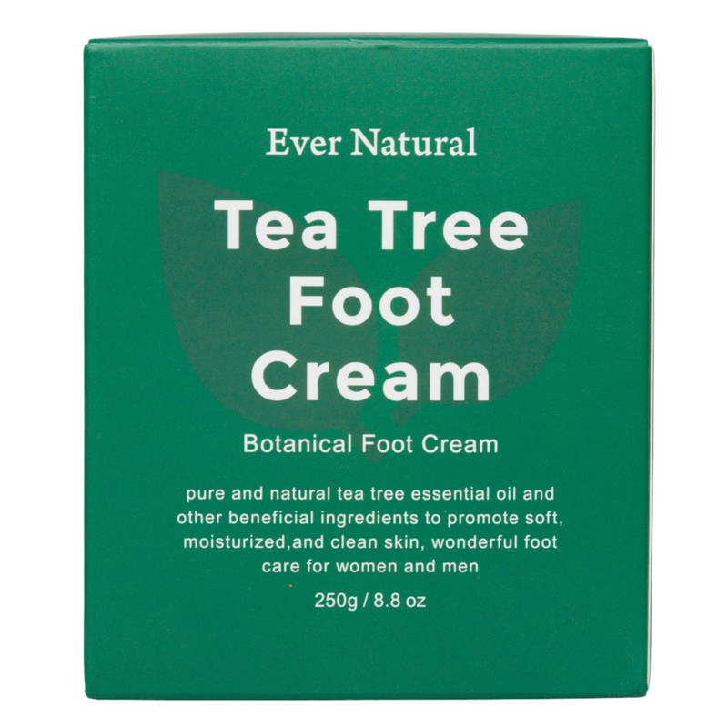 Ever Natural Evernatural Foot Cream, Tea Tree Cream, 8.8 oz