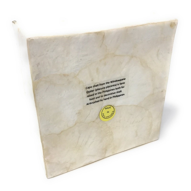 Kubla Craft Capiz Shell Keepsake Box, Pair of Flamingos, 4