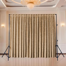 Luxury Crushed Velvet Backdrop – Soft Blackout Photography Background for Weddings, Birthdays, Baby Showers & Events – Elegant Draping Curtain for Photo Shoots & Décor – Dark Gold 4 x 1 Meters