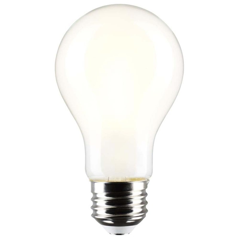 Satco S12466 8 Watt A19 LED Bulb, Soft White, 2700K,