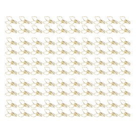 100pcs Peach Binder Clips Cute Cartoon Strong Clamping Force Sturdy Metal Hollow Paper Clamps for Office Account Gold