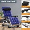 H&ZT Adjustable Chair Folding Lounge Chair Reclining Patio Chairs with
