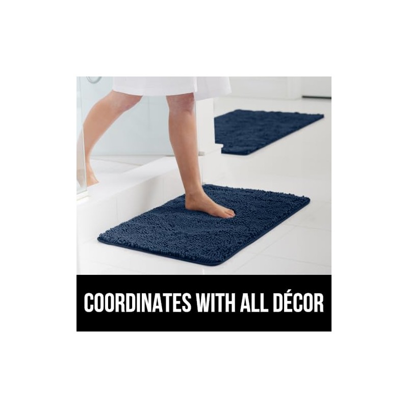 GORILLA GRIP GORILLA GRIP Bath Rug Mat 48x24, Thick Soft