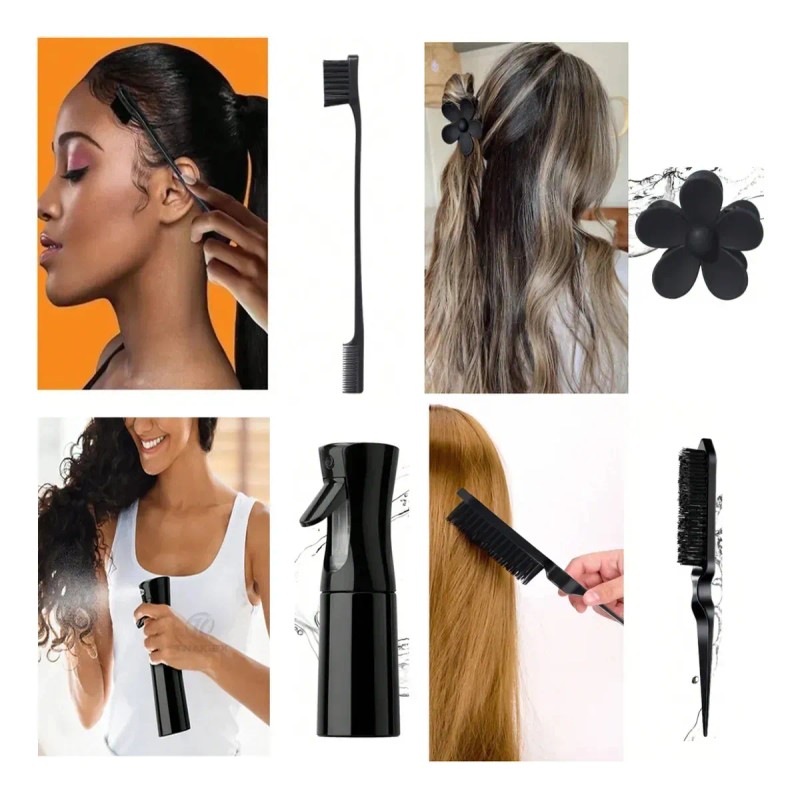 Kit 11pz Peine De Masaje De Cepillo Adecuado Cabello Rizad