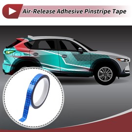 X AUTOHAUX Pinstripe Tape 164.04ft x 0.47" Car Stripes Pinstripe Decals for Car, Motorcycle and Boat, Racing Stripes DIY Stickers Laser Blue 1 Pc