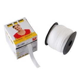 Plush Addict Iron On Formband Bias Tape 12mm for Sewing, Dressmaking, Home Decoration and Craft Accessories - White - 5 Metres