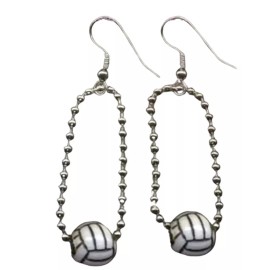 Team-Zebra Funky Earrings & Novelty Jewelry Funky Beach VOLLEYBALL EARRINGS Ref Player Sports Charms Novelty Costume Jewelry