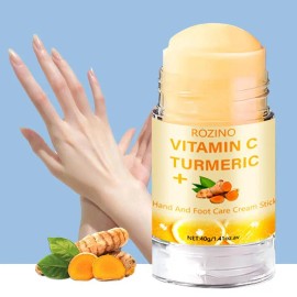 Turmeric & Vitamin C Hand Balm Stick 40g, Moisturizing Hand & Foot Cream for Dry Skin, Hydrating Balm for Cracked Hands, Elbows & Feet Care