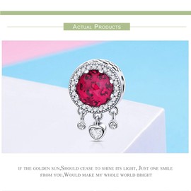 MUERDOU Birthstone Charm Fit Charms Bracelets and Necklaces Birthday Gifts for Woman Girl