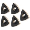 5PCS Wool Polishing Pad with Alloy Steel Base Triangular Felt