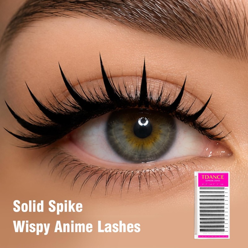 Solid Anime Lash Extensions, Spike Wispy Lashes(0.07-D,8-15mm)