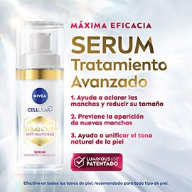 NIVEA Cellular LUMINOUS630 Anti-manchas Serum Facial Aclarador de Piel (30 ml)  Cellular Luminous630 Anti-Manchas Crema facial Reparadora de Noche... 