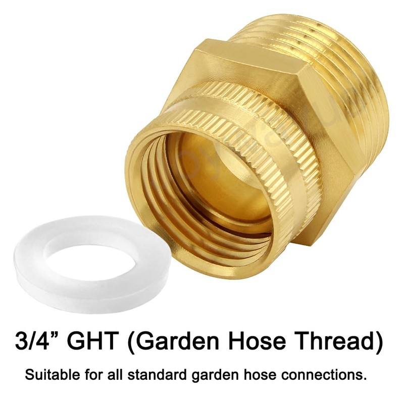 Joywayus Brass 3/4" GHT Female x 1" NPT Male Thread