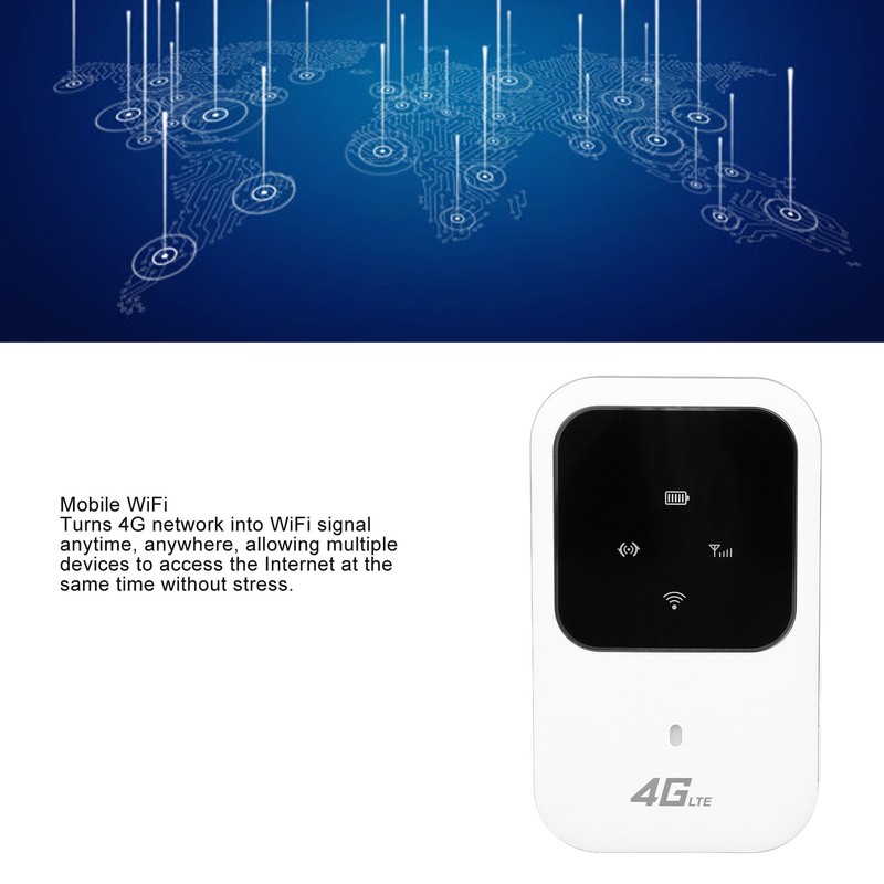 4G LTE Portable WiFi Router 150Mbps High Speed 2400mAh USB