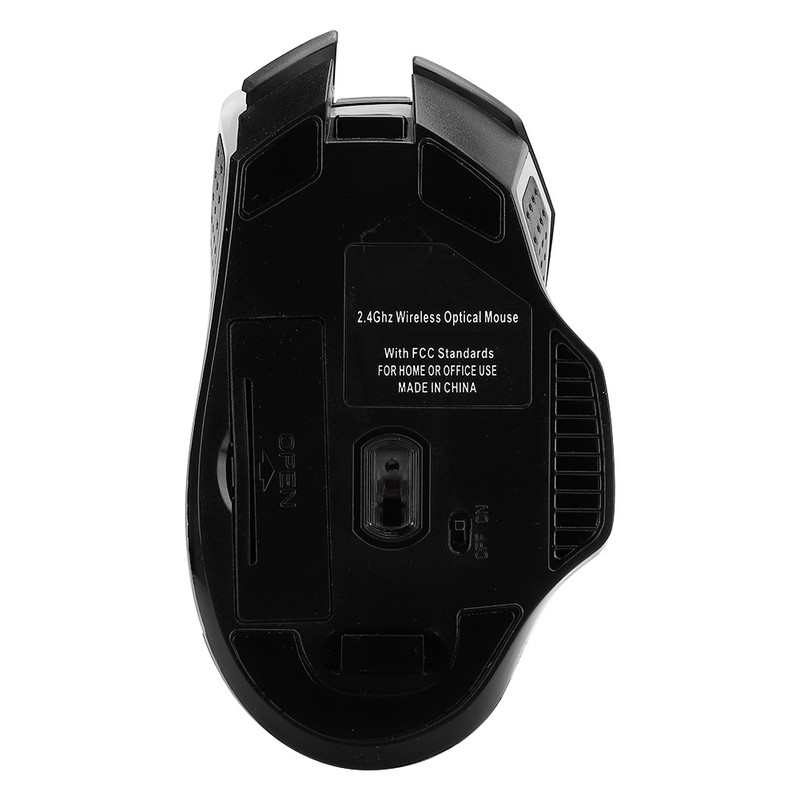 2.4G Wireless Game Mouse Black ABS Portable with Breathing Light
