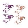 100Pcs Bunny Binder Clips Hollow Out Strong Clamping Sturdy Metal
