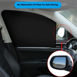 MACHSWON Magnetic Car SunShade UV Protection, Car Curtain Car Window Sun shade Side Window Sun Visor Summer, Protection from Sun Heat and UV Window Mesh Screen for Privacy Blackout