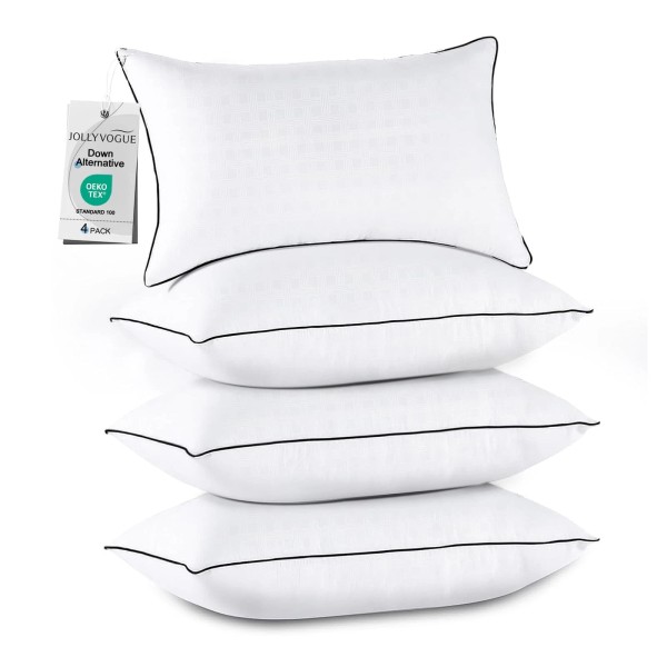 Jollyvogue Pillows King Size Set of 4 Cooling and Supportive