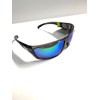 Foster Grant Polarized mirrored lenses sporty translucent grey blue lenses
